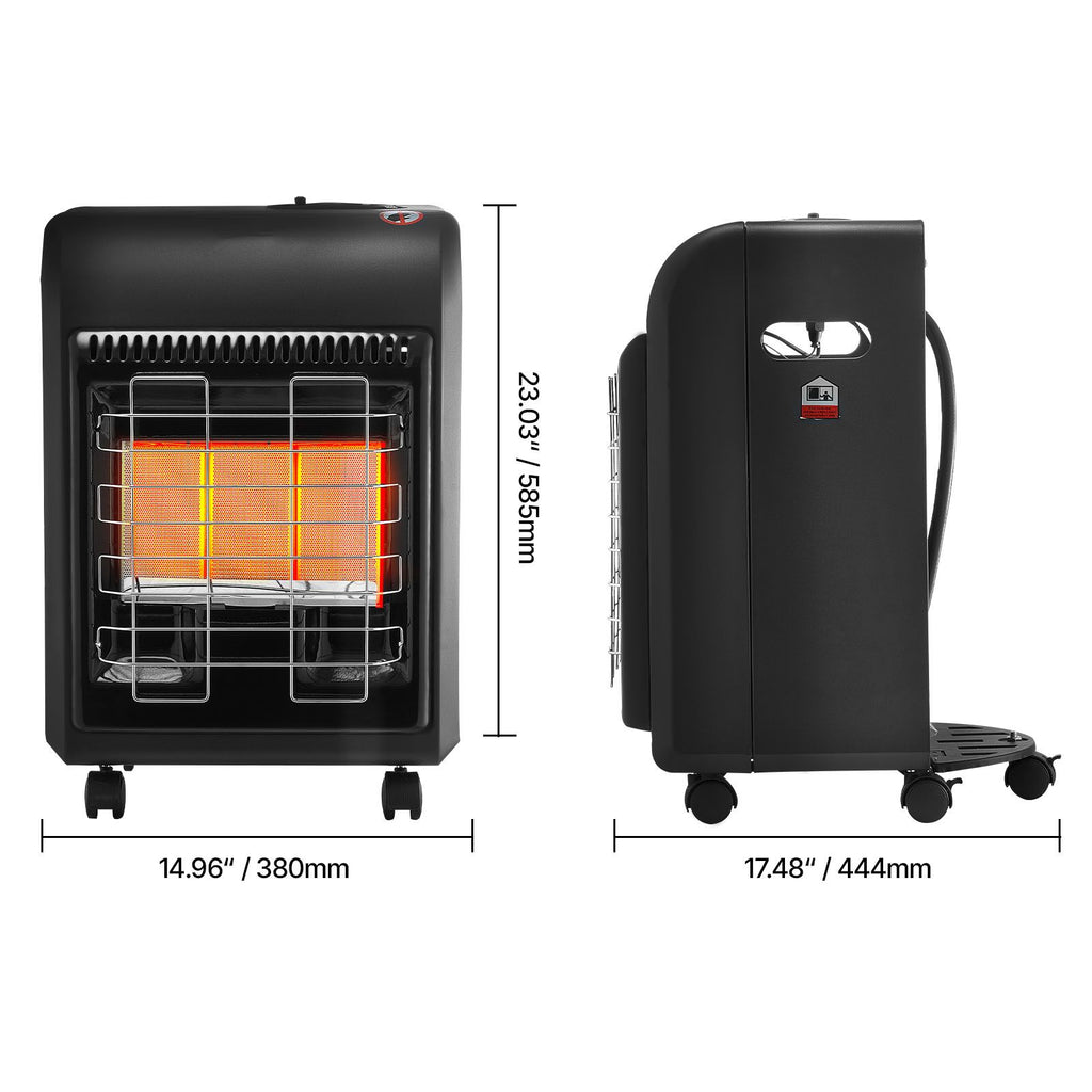 Propane Heater, 6000 to 18000 BTU Propane Cabinet Heater with 3 Modes Temp Settings & Tip-over Protection, Garage Radiator Heat up to 450 Sq.Ft, for Camping,Garage, Patio,Indoor/Outdoor