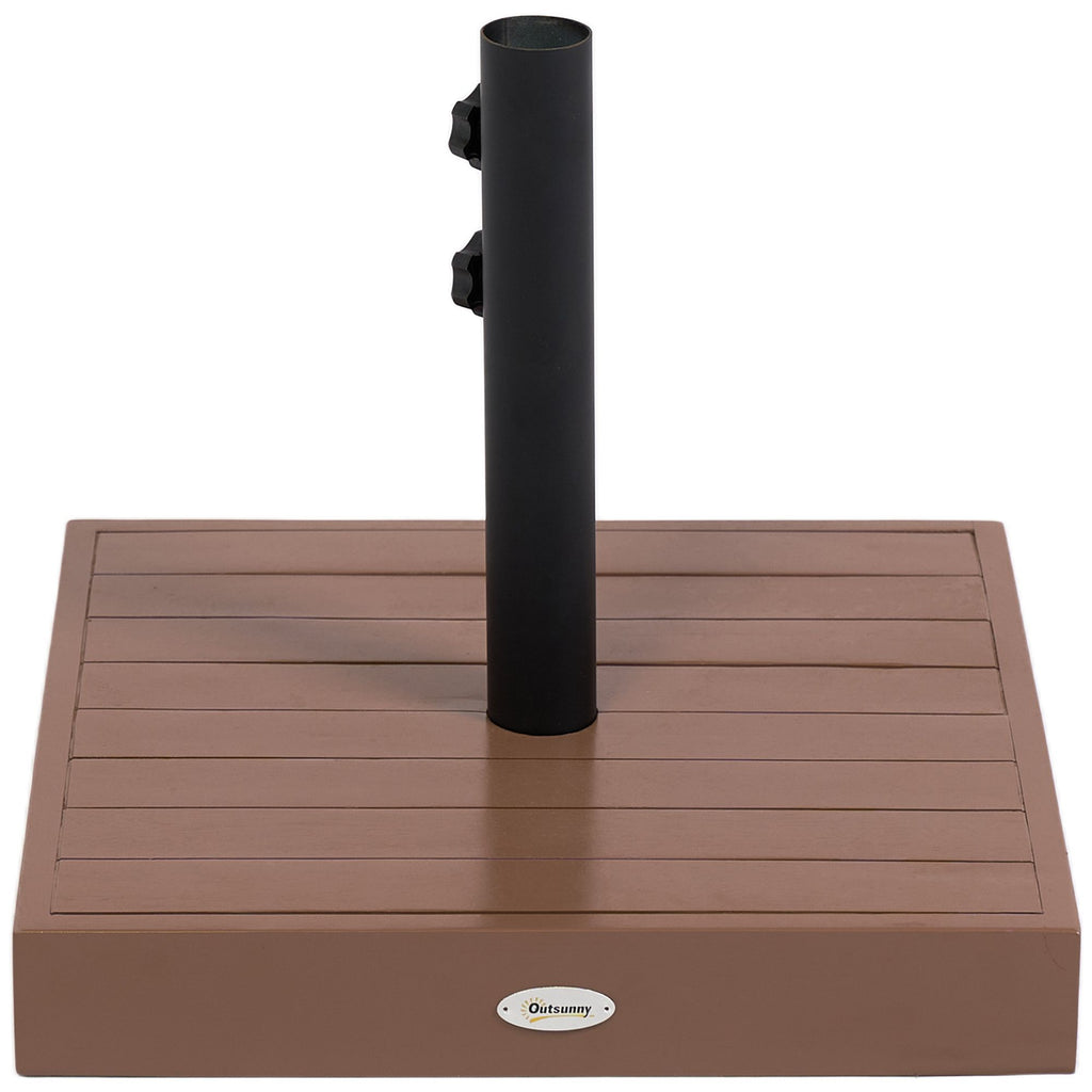 Square Patio Umbrella Base, 42 lbs Concrete Heavy Duty Umbrella Base with Holder for 1.25"/1.5" Poles for Outdoor, Lawn, Poolside, Coffee