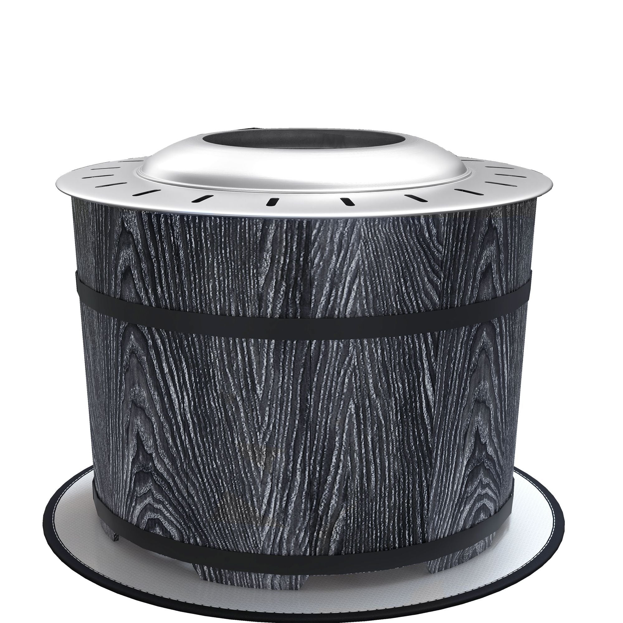 Smokeless Fire Pit Portable Magnesium Oxide Bonfire Stove with Mat Black For Patio and Picnic