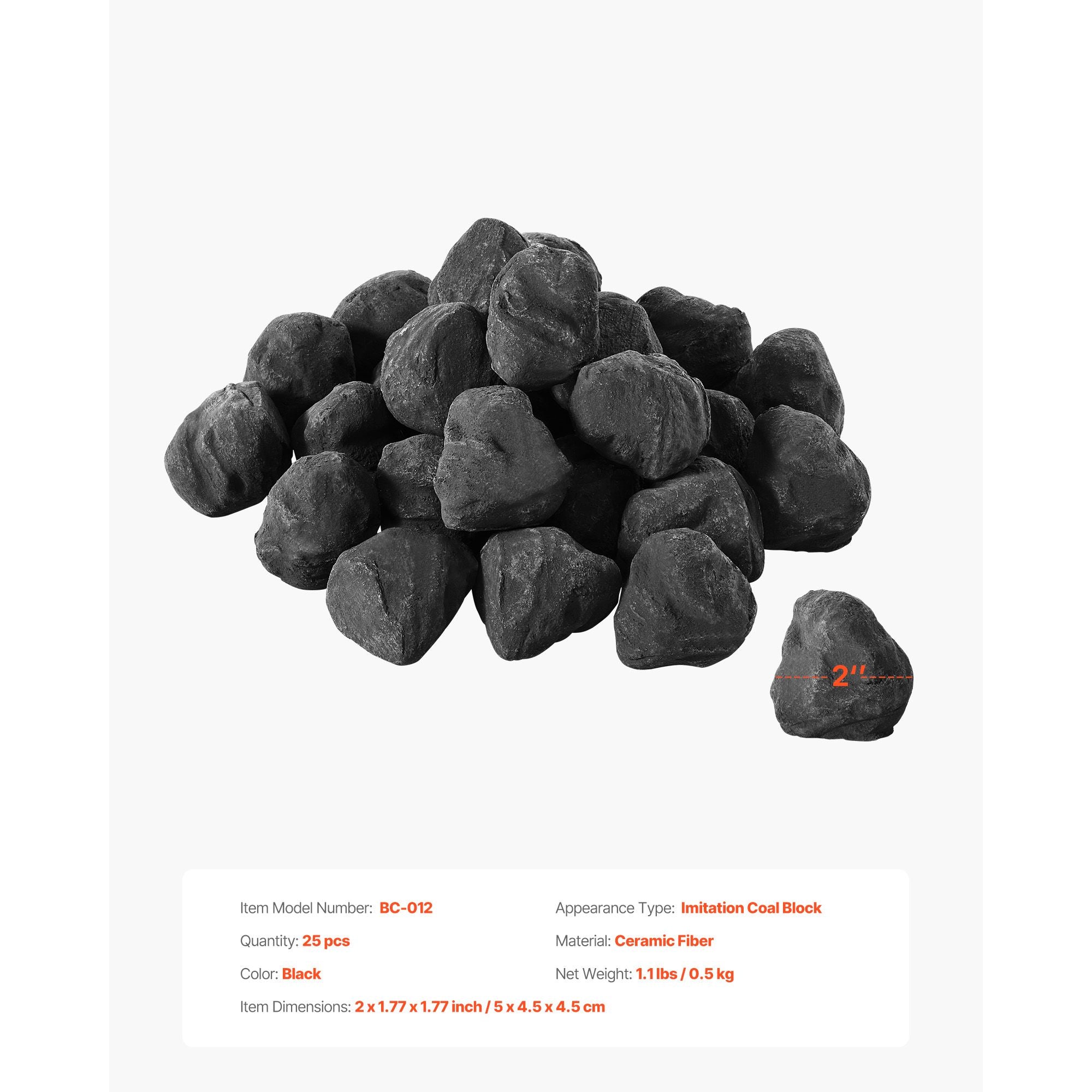 Lava Rocks, 1.2-2.0 inch 25 Pcs Fire Stones Lava Rocks For Fire Pit, Reusable Fire Pit Stones Indoor and Outdoor Use, Decorative Firepit Rocks for Propane/Gas Fireplace,Stove,Courtyard,Camping