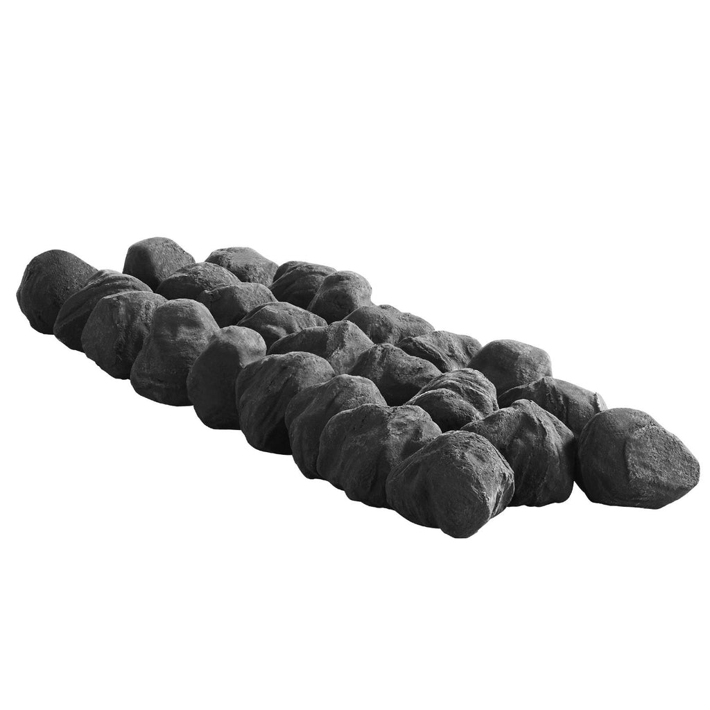 Lava Rocks, 1.2-2.0 inch 25 Pcs Fire Stones Lava Rocks For Fire Pit, Reusable Fire Pit Stones Indoor and Outdoor Use, Decorative Firepit Rocks for Propane/Gas Fireplace,Stove,Courtyard,Camping