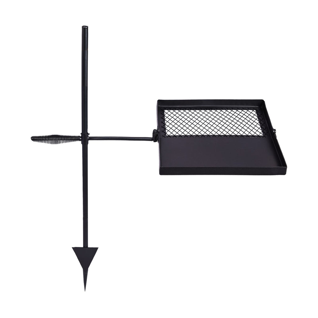 Folding Swivel Campfire Grill, Portable Cooking Grate over Fire Pit, Lightweight Grate & Camp Fire Rack with Carrying Bag for Outdoor Camping BBQ, Black