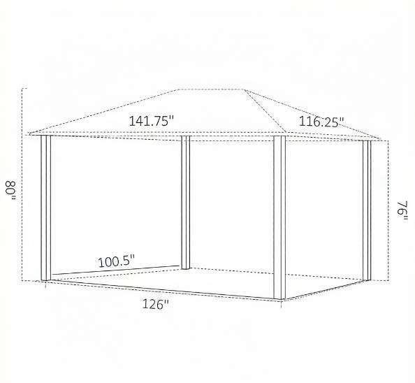 10' X 12' Hardtop Gazebo Canopy - Aluminum Frame Polycarbonate Roof Permanent Outdoor Pavilion for Patio Garden Backyard Deck Lawn Gray Brown