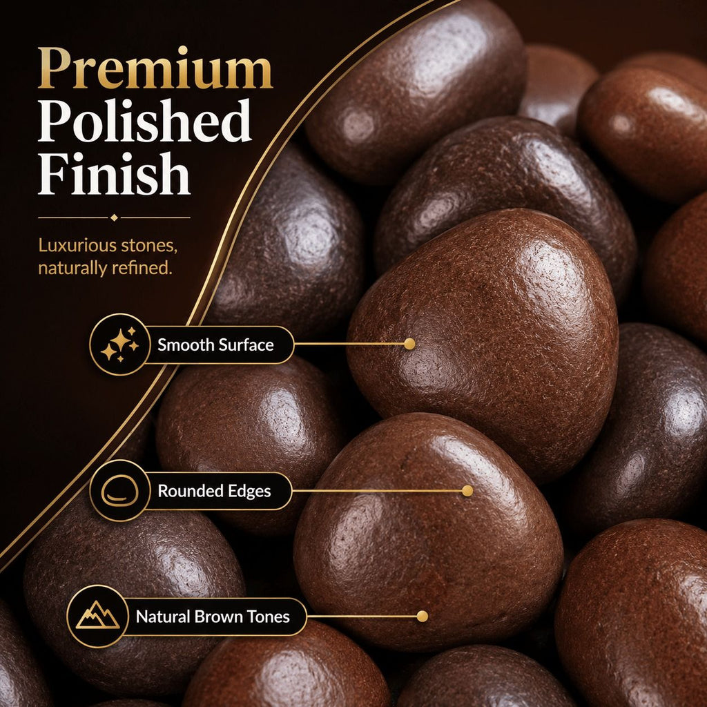 38 lbs White River Rocks, 2-3 inch Polished Pebbles - Versatile for indoor/outdoor use. Ideal for plant decor, vases, aquariums, and creating serene garden landscapes.