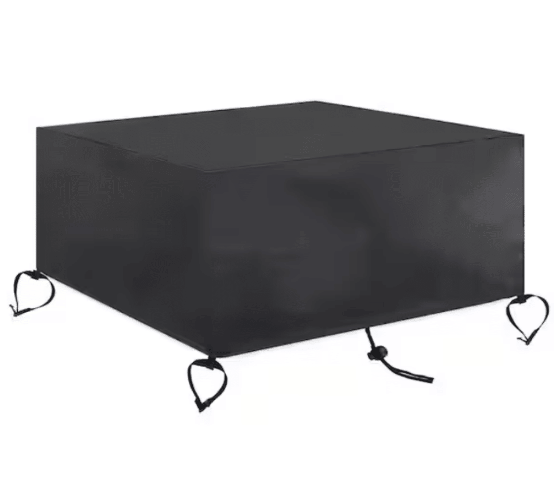 Square Fire Pit Cover, 30 in, Black