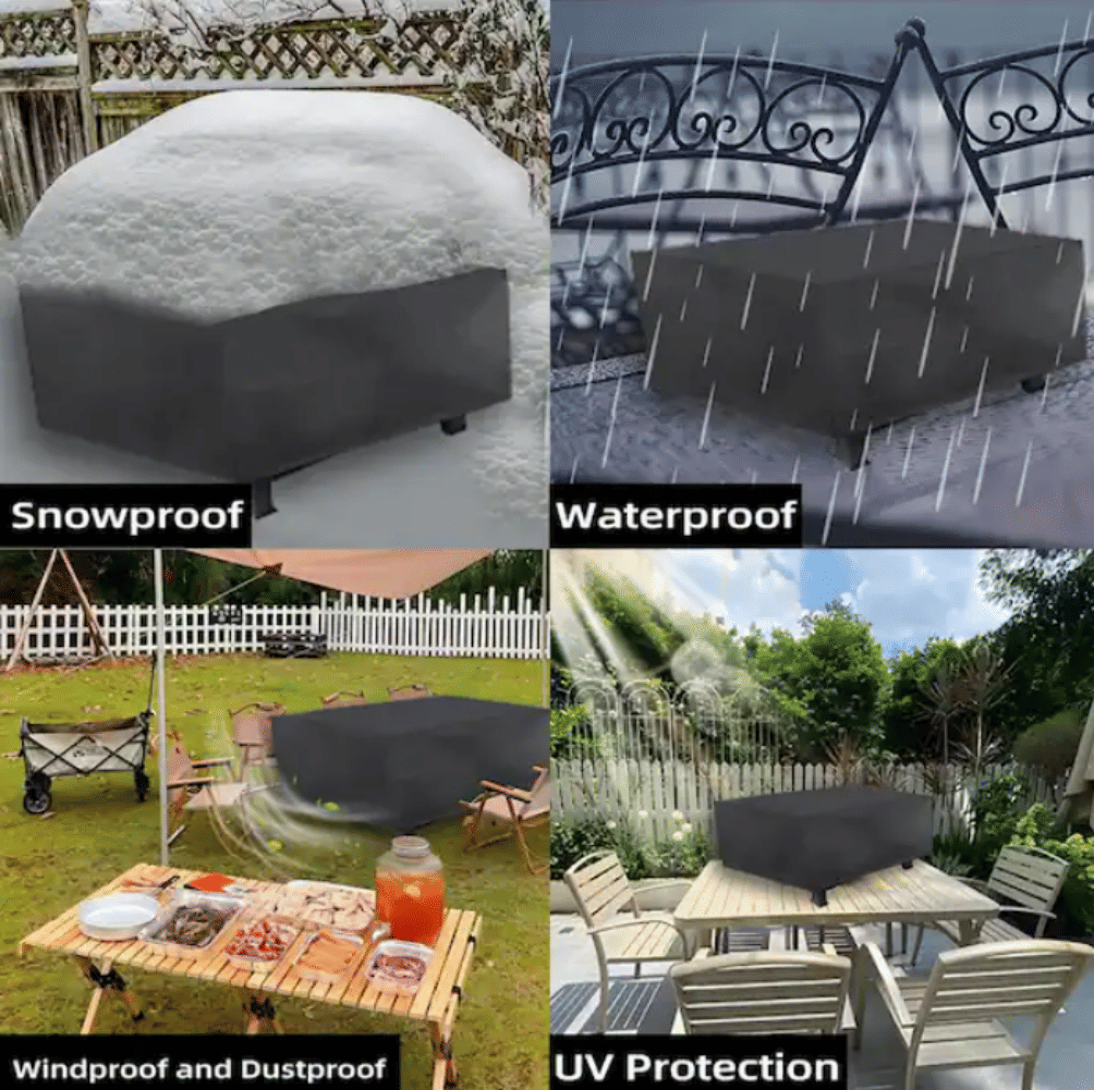 Square Fire Pit Cover, 30 in, Black