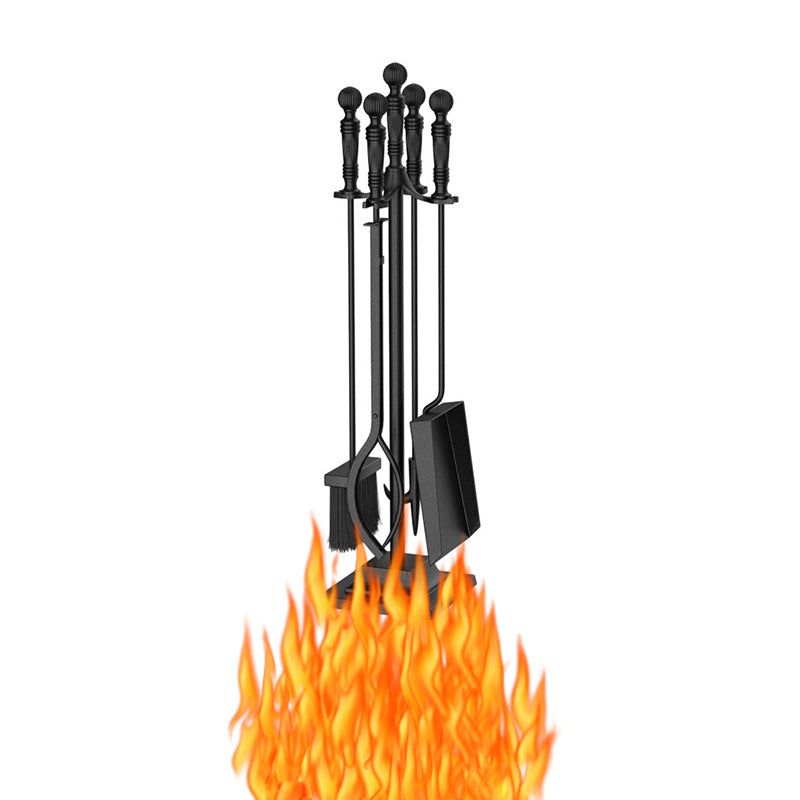 5-Pieces Fireplace Tool Set for Outdoor & Indoor