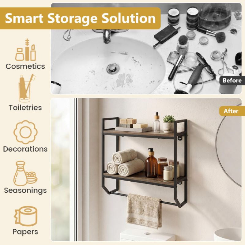 Shelves Wall Mounted for Bedroom/Kitchen/Bathroom Wall Decor