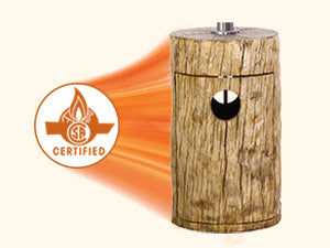 48,000 BTU Outdoor Patio Heater, Terrafab Material Base w Internal Gas Tank, Light Brown