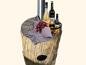 48,000 BTU Outdoor Patio Heater, Terrafab Material Base w Internal Gas Tank, Light Brown
