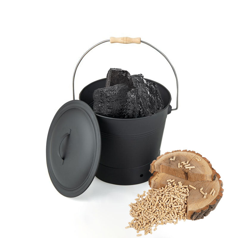 Household Ash Bucket with Lid for Indoor and Outdoor