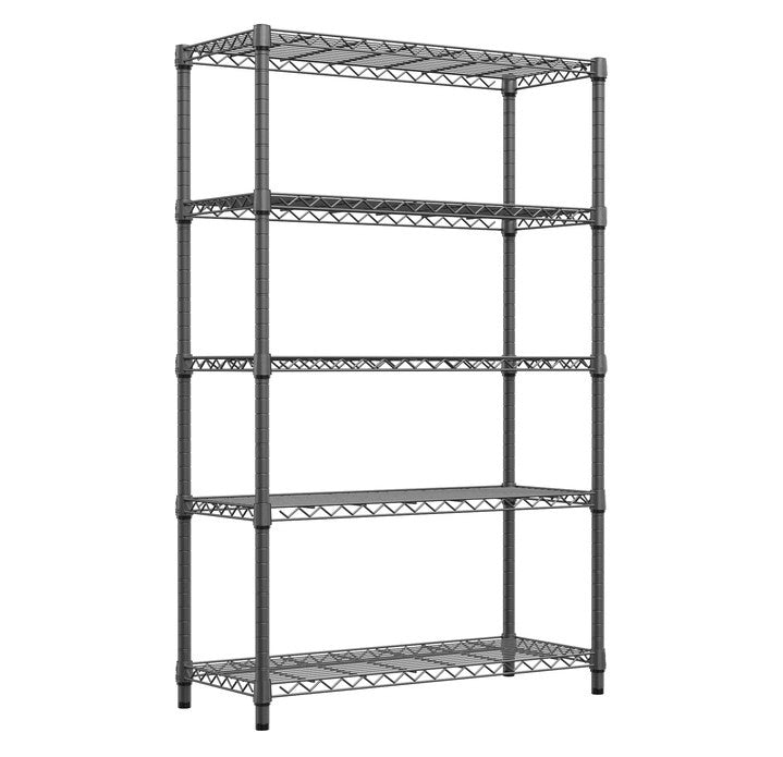 Steel Storage Shelving 5-Tier Utility Shelving Unit Steel Organizer Wire Rack for Home,Kitchen,Office,Garage, 1750 LBS Capacity 17.7" D x 47.2" W x 72.3" H