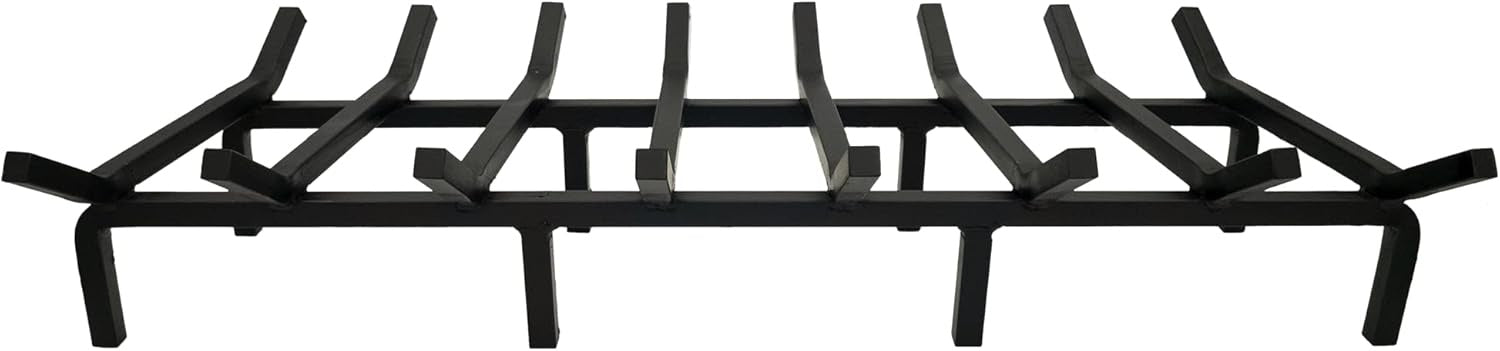 Fireplace Grate,Fireplace Log Holder,Heavy Duty Solid Cast Iron FIrewood Log Burning Rack for Inside The Fireplace Accessories Outood Fire Pit Kindling Fireplace Tools (36 inch)