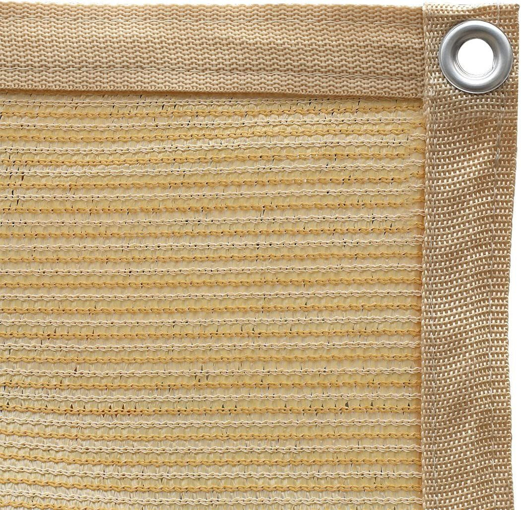 12ft*12ft 90% Beige Sunshade Netting, Outdoor Sun Protection Netting, Nail-on Fixing, Garden, Balcony, and Terrace Awning