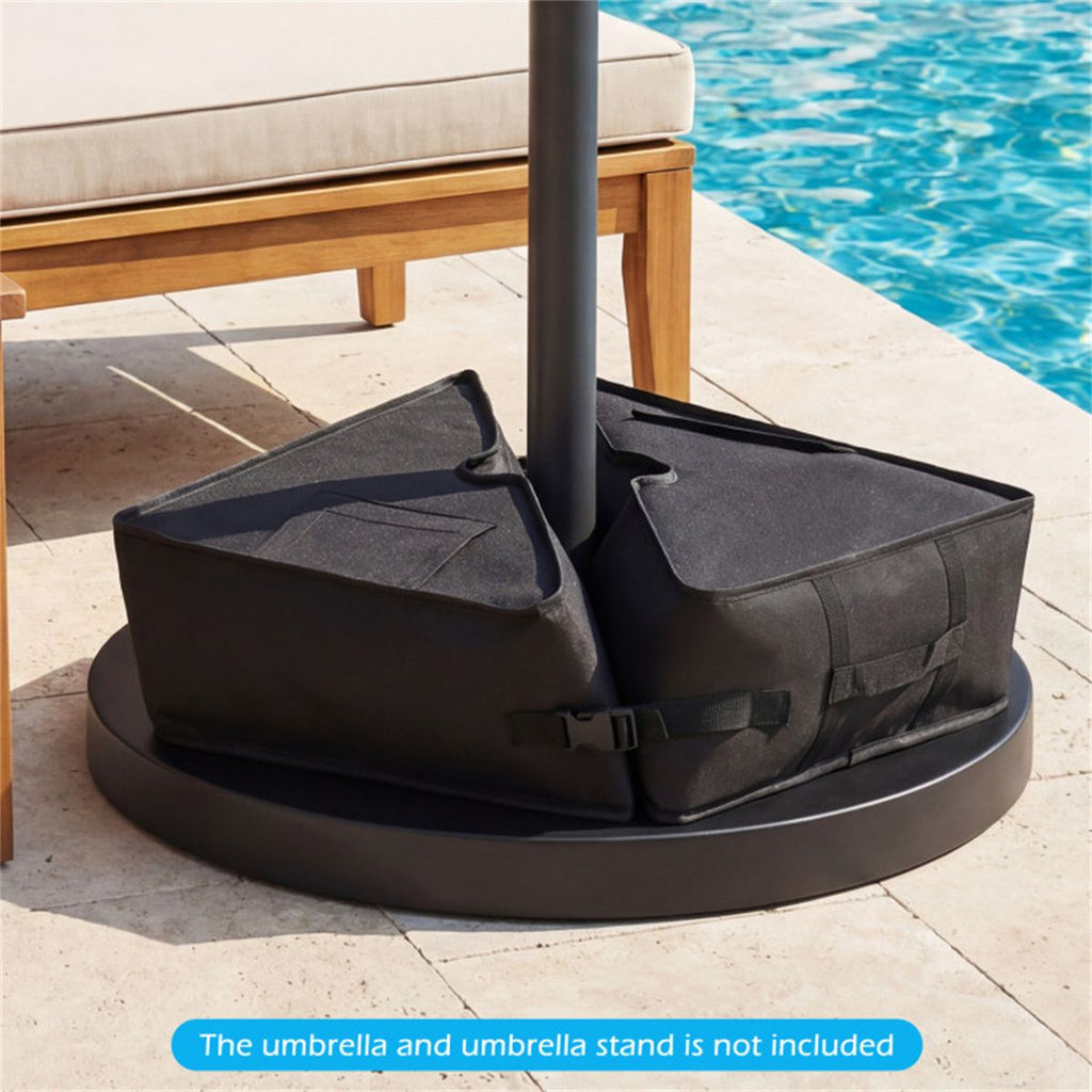 2-Pack 90lbs Patio Umbrella Base Sandbags 900D Oxford Weatherproof Weight Bags for Offset Cantilever Umbrella