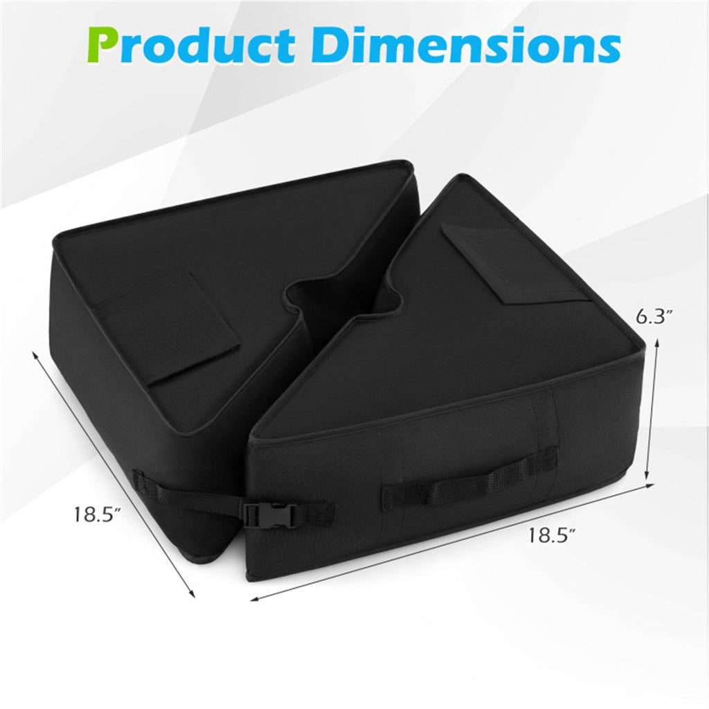 2-Pack 90lbs Patio Umbrella Base Sandbags 900D Oxford Weatherproof Weight Bags for Offset Cantilever Umbrella
