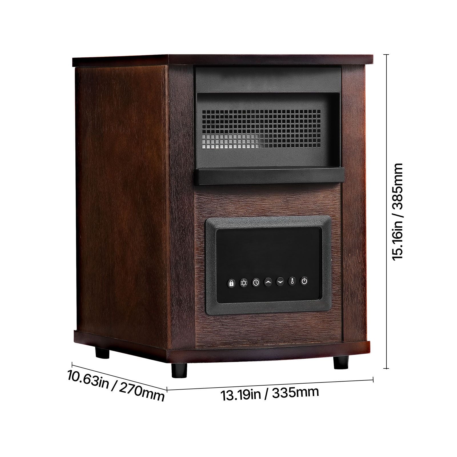 Infrared Heater, 1500W Electric Space Heater with Remote Control, LED Screen & 24H Timer, Multiple Temperature Adjustable for Patio Bedroom,Living Room,Studio,Dining Room