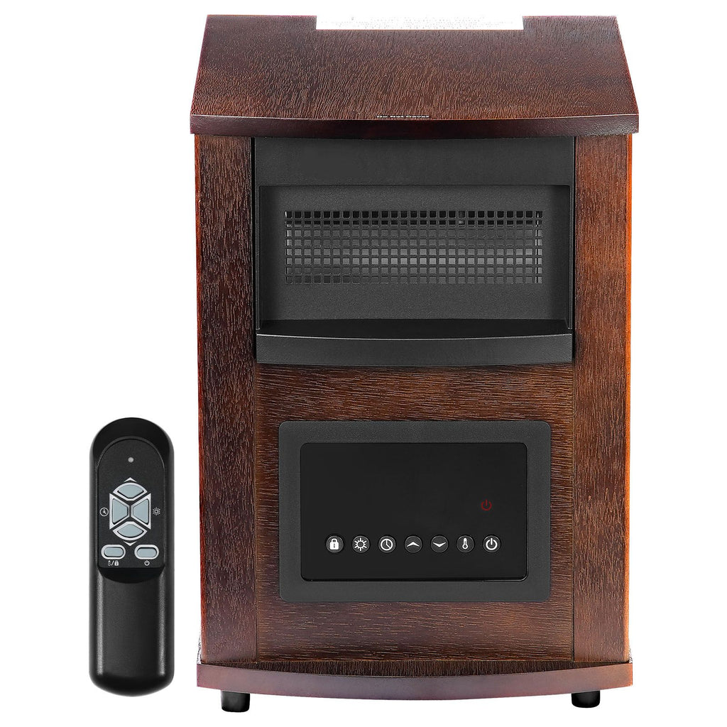 Infrared Heater, 1500W Electric Space Heater with Remote Control, LED Screen & 24H Timer, Multiple Temperature Adjustable for Patio Bedroom,Living Room,Studio,Dining Room