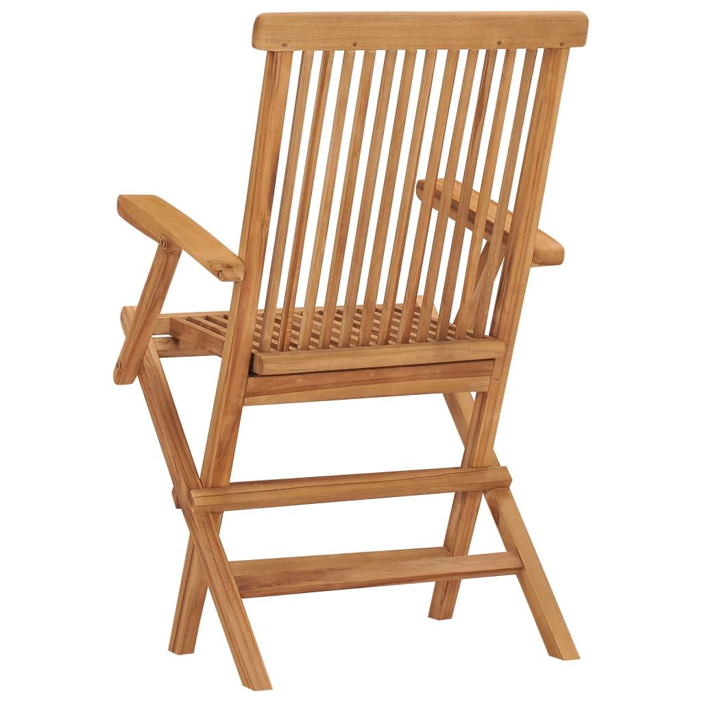 Folding Chairs 6 pcs Solid Teak Wood