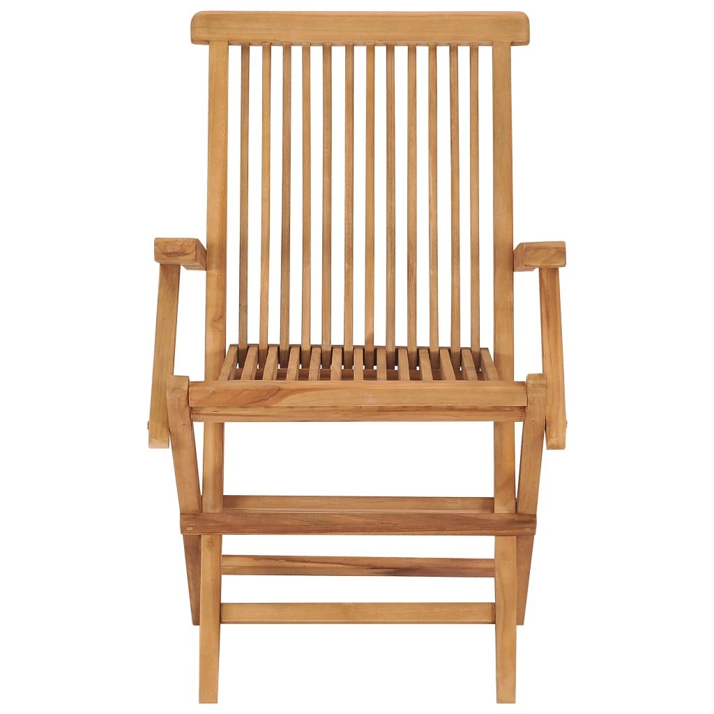 Folding Chairs 6 pcs Solid Teak Wood