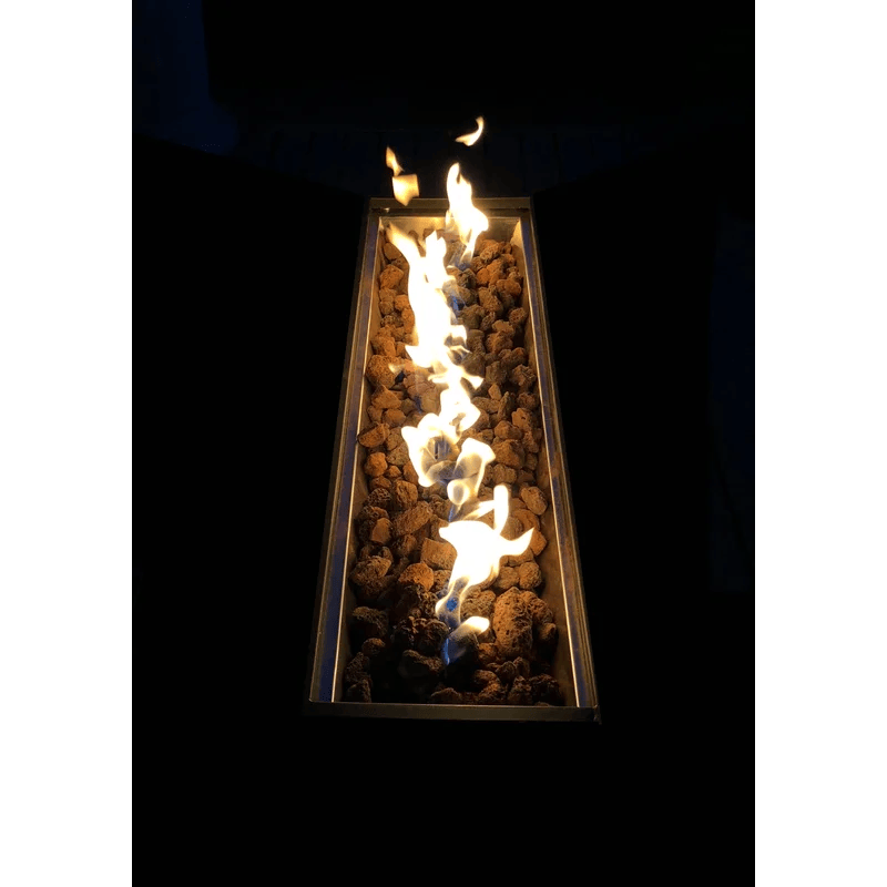 25" H x 42" W Steel Outdoor Fire Pit Table with Lid (Black)