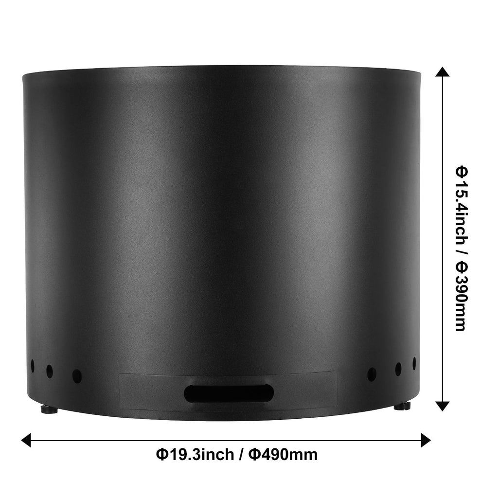 Smokeless Fire Pit Stove Bonfire, H: 15.4 in x Dia: 19.3 in ,Wood Burning Fireplaces with Removable Ash Pan, SUS430 Stainless Steel inner Portable Outdoor Firepit, for Outdoor Patio Camping