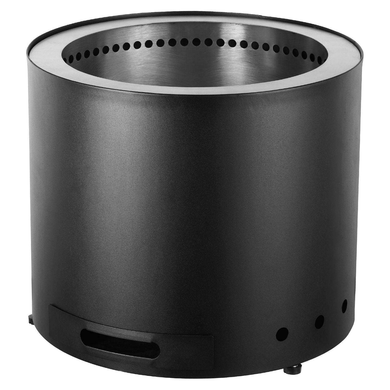 Smokeless Fire Pit Stove Bonfire, H: 15.4 in x Dia: 19.3 in ,Wood Burning Fireplaces with Removable Ash Pan, SUS430 Stainless Steel inner Portable Outdoor Firepit, for Outdoor Patio Camping