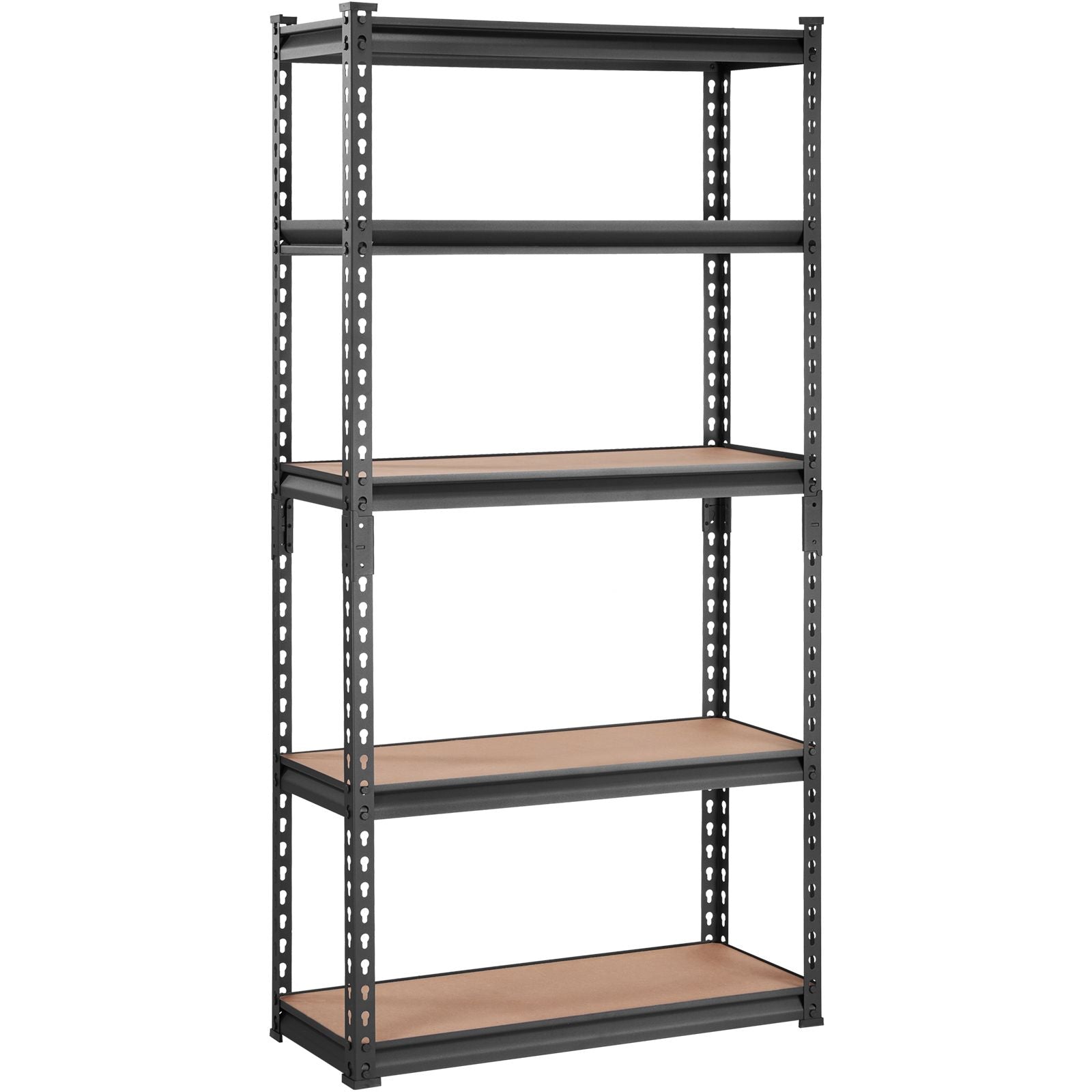 Storage Shelving Unit, 5-Tier Adjustable, 2000 lbs Capacity, Heavy Duty Garage Shelves Metal Organizer Utility Rack, Black, 30" L x 12" W x 60" H for Kitchen Pantry Basement Bathroom Laundry