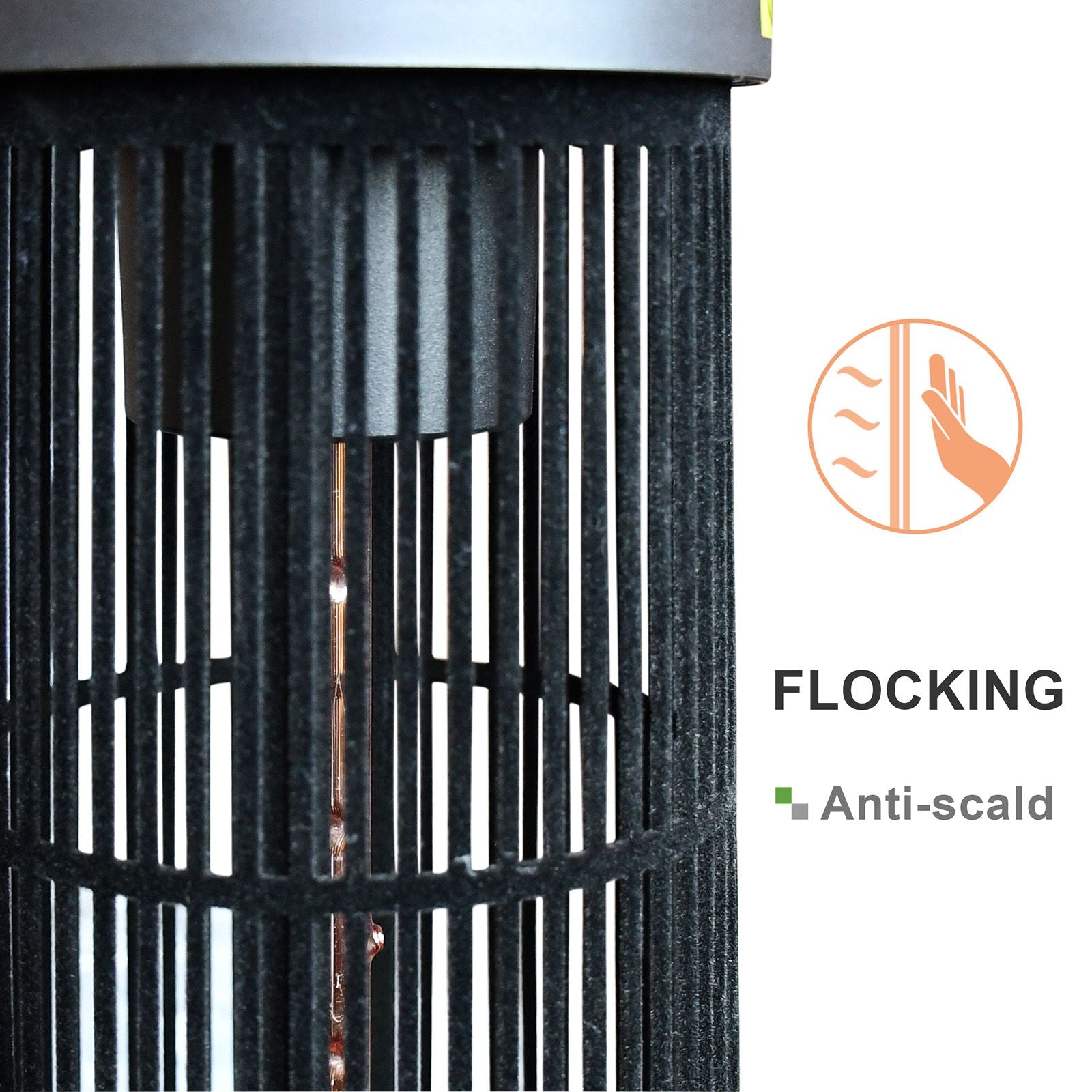 Infrared Electric Freestanding Outdoor Heater,IP55 Waterproof,Touch Switch,1200W