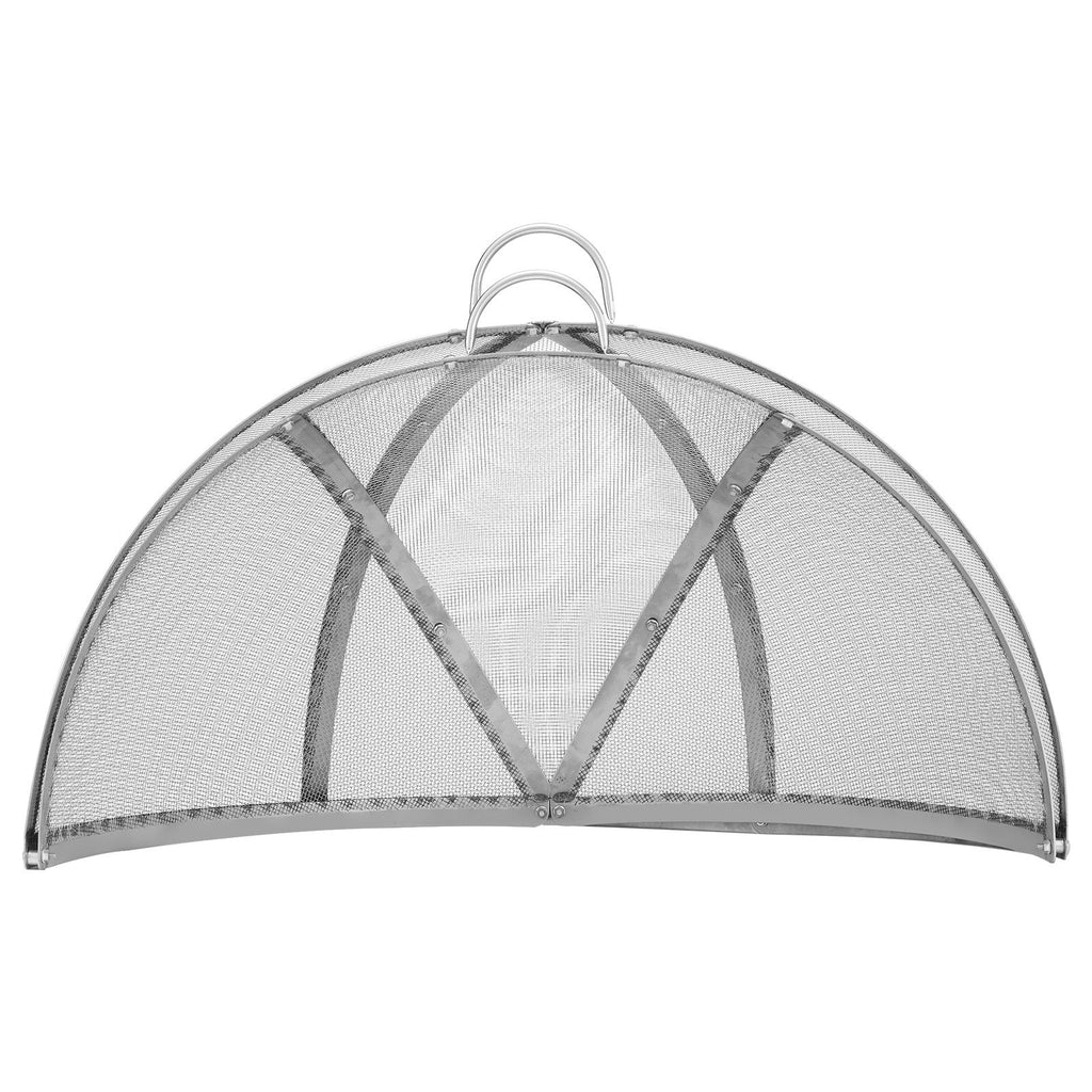 Firepit Spark Screen Lid, 30" Diameter, Outdoor Firepit Ring Cover Round Accessories, Fire Pit Metal Cover, Easy-Opening Stainless Steel Fire Ring Covers for Outdoor Patio Fire Pits Backyard