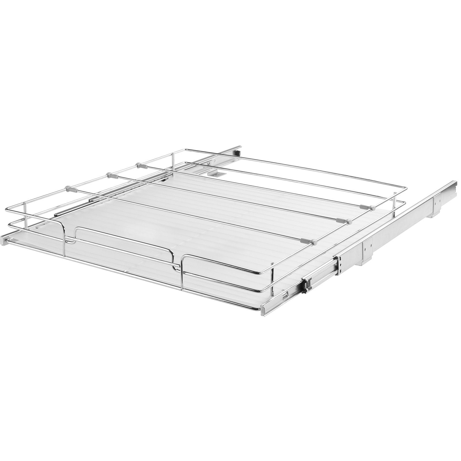 21.5"Wx21"Dx3.5"H Pull Out Cabinet Organizer, Heavy Duty Slide Out Pantry Shelves, Steel Roll Out Drawers, Sliding Drawer Storage for Home Under Sink, 23"Wx22"Dx7"H Install Size for Cabinet