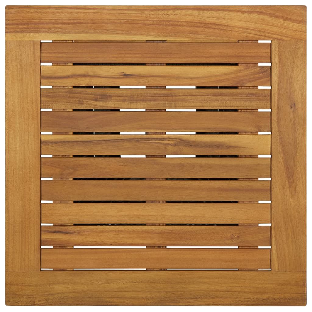 Bar Table Black 23.6"x23.6"x43.3" Poly Rattan and Solid Acacia Wood