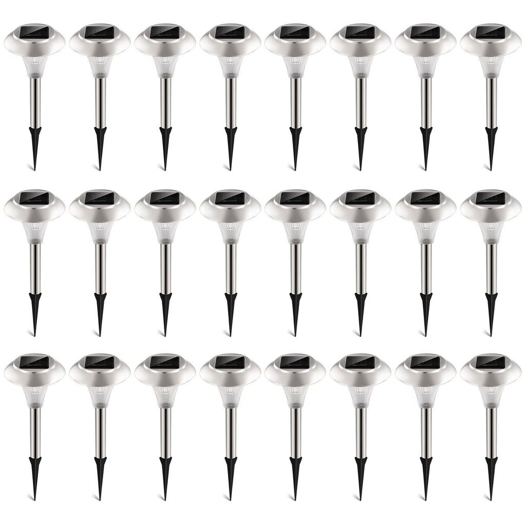 24Packs Solar Garden Lights Outdoor IP44 Waterproof Solar Pathway Lights Color Changing Landscape Lamps