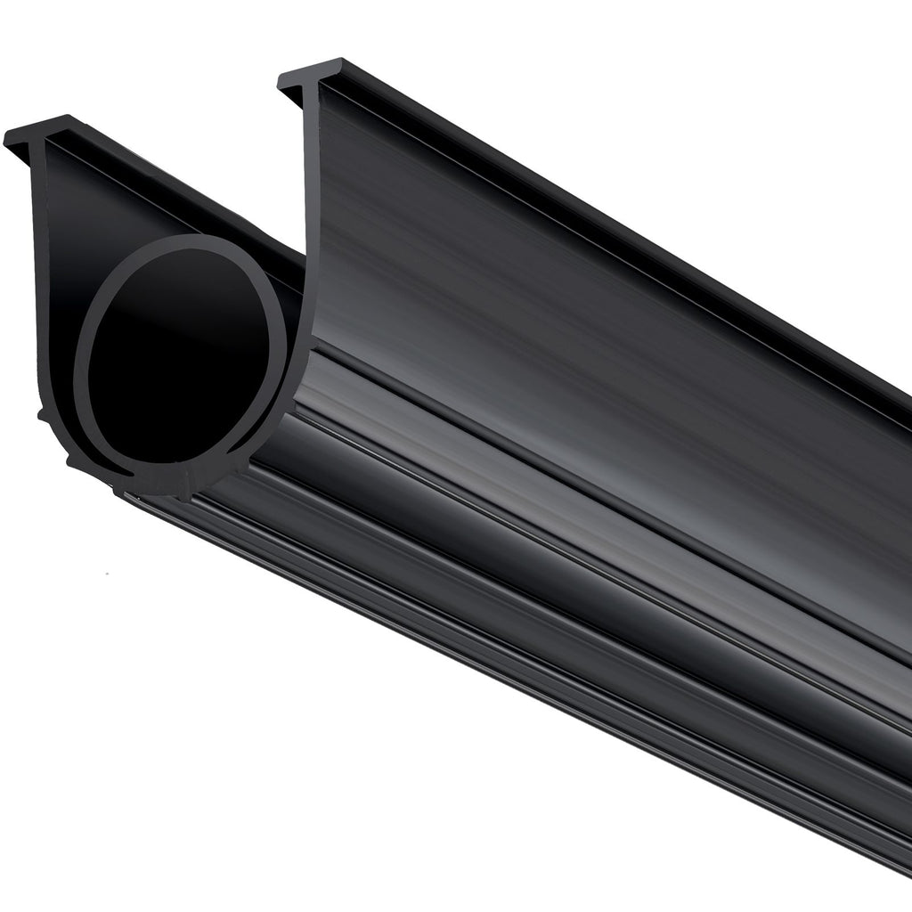 Garage Door Seals Bottom Rubber, U Shape +O Ring Garage Door Weather Stripping, Universal Weatherproof Threshold Buffering Sealing Rubber , 5/16 inch T-ends and 3 3/4 inch Width (20 Ft, Black)