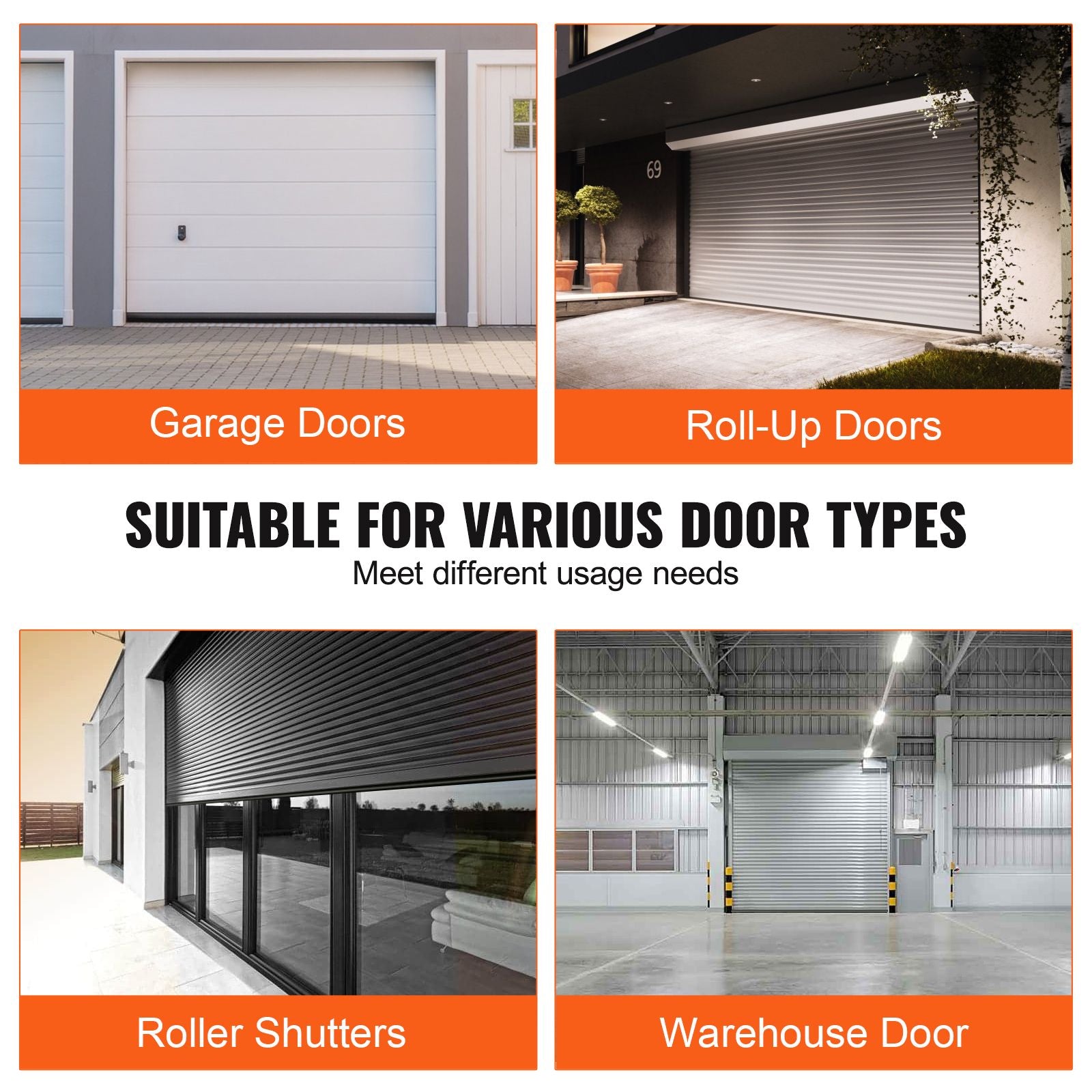 Garage Door Seals Bottom Rubber, U Shape +O Ring Garage Door Weather Stripping, Universal Weatherproof Threshold Buffering Sealing Rubber , 5/16 inch T-ends and 3 3/4 inch Width (20 Ft, Black)