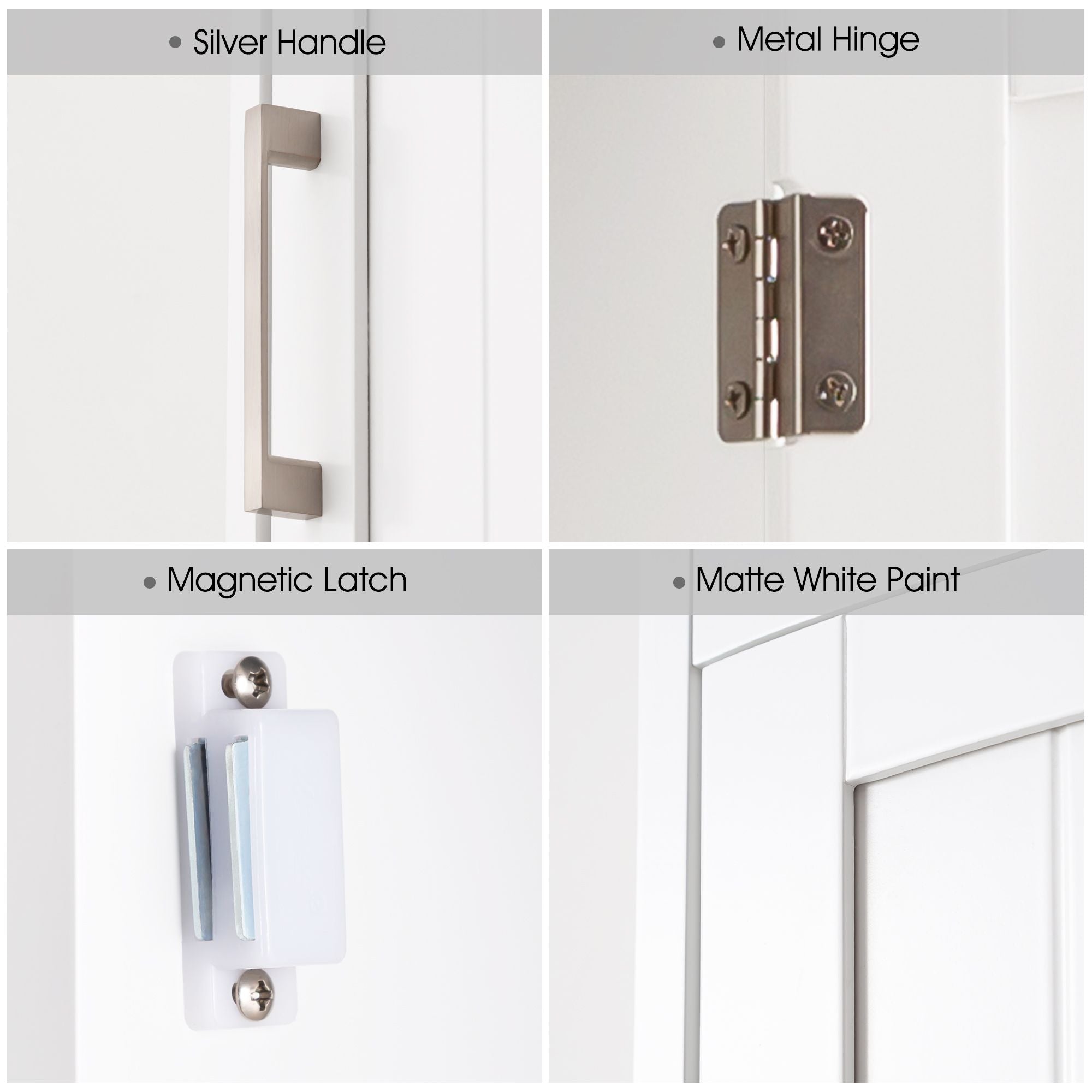 FRALIMK Small Bathroom Wall Cabinet, Medicine Cabinet Organizer for Bathroom, Kitchen, Living Room, White and Gray Top, MDF Material, 15.7*7.1*20.5inch