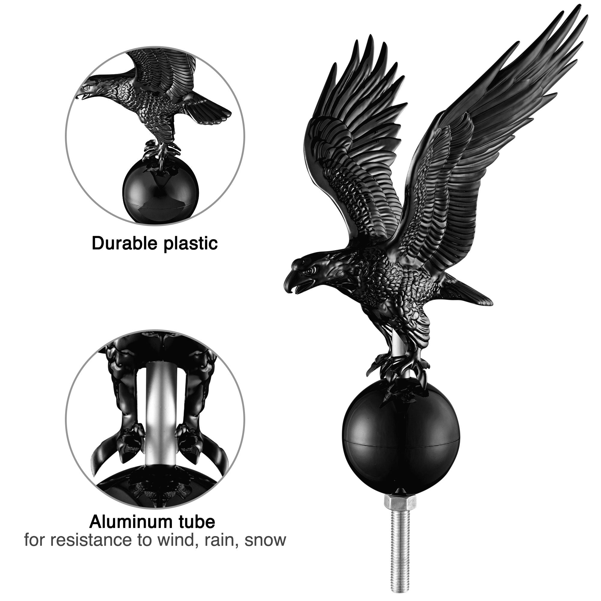 Plastic Eagle Flagpole Head