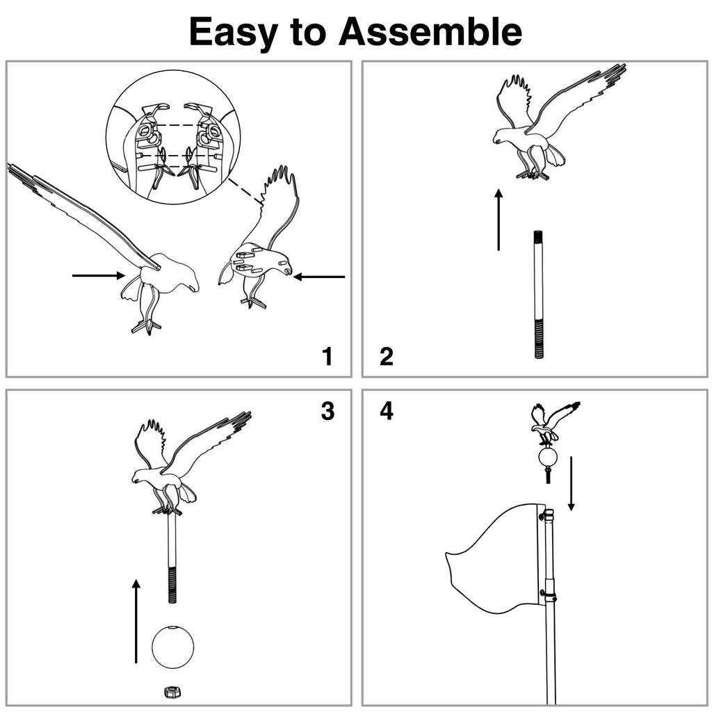 Plastic Eagle Flagpole Head