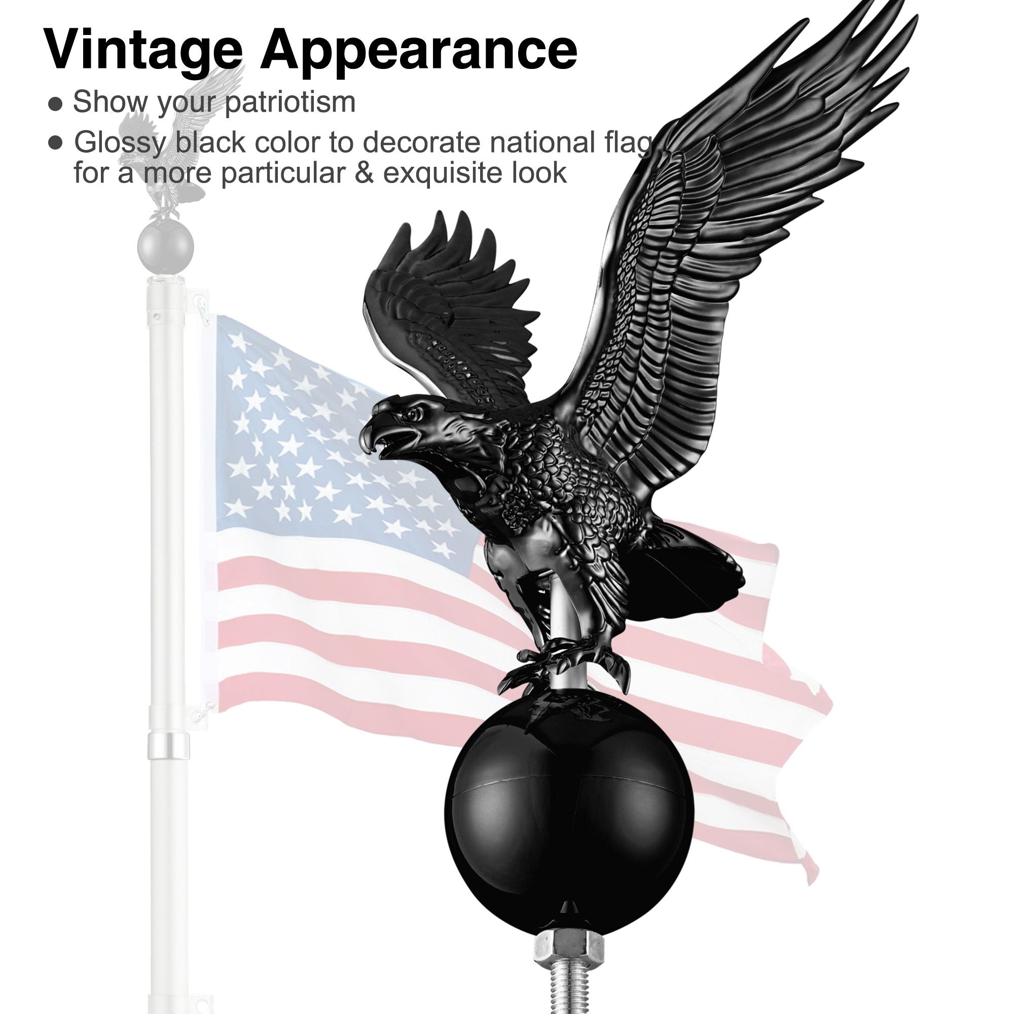 Plastic Eagle Flagpole Head