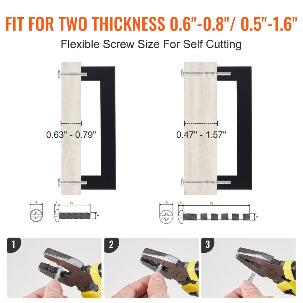 30 Pack Cabinet Pulls, 3.86in / 96mm Center to Center Slim Square Kitchen Cabinet Drawer, Stainless Steel Modern Kitchen Cupboard Door Handles for Kitchen Bathroom Bar Hardware Matte Black