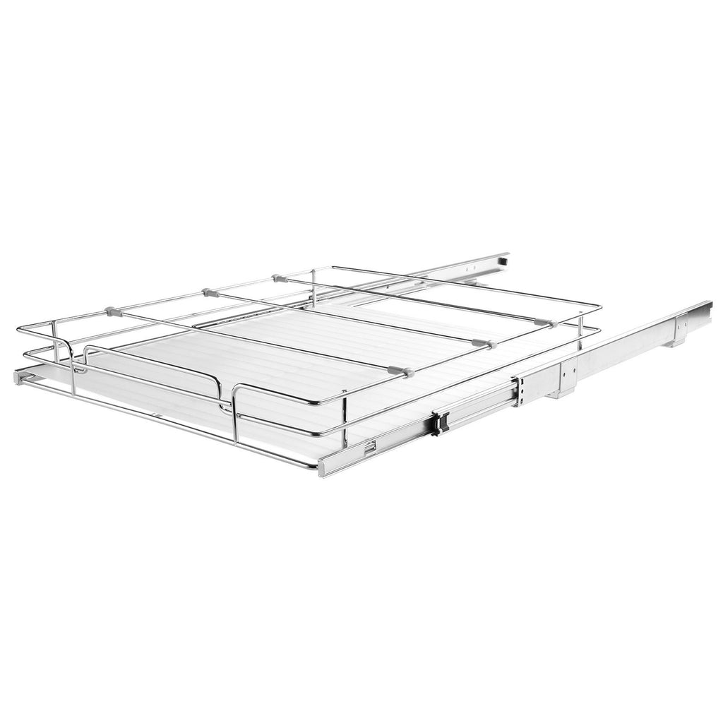 18.5"Wx21"Dx3.5"H Pull Out Cabinet Organizer, Heavy Duty Slide Out Pantry Shelves, Steel Roll Out Drawers, Sliding Drawer Storage for Home Under Sink, 20"Wx22"Dx7"H Install Size for Cabinet