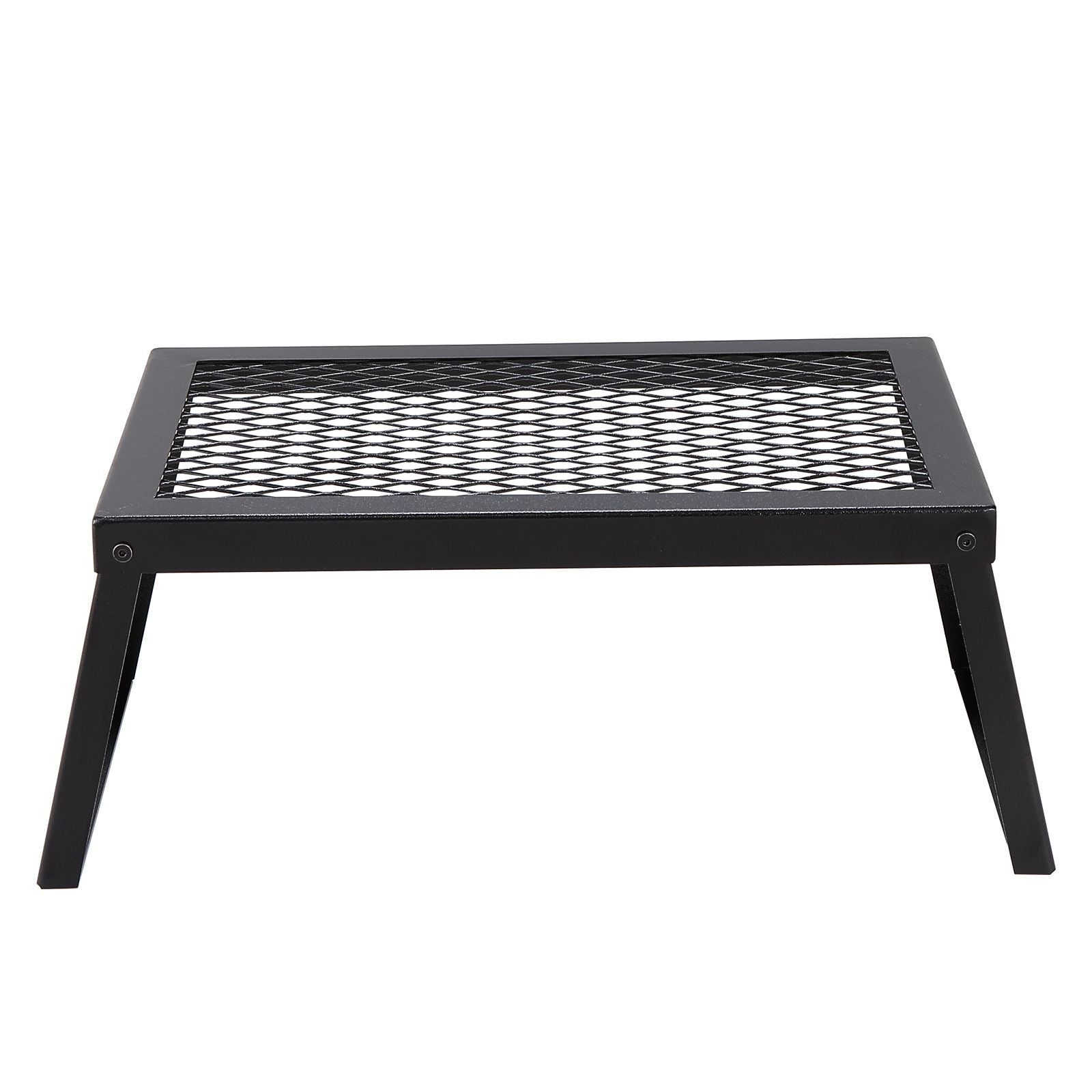 Folding Campfire Grill, Heavy Duty Steel Mesh Grate, 18" Portable Camping Grates Over Fire Pit, Camp Fire Cooking Equipment with Legs Carrying Bag, Grilling Rack for Outdoor Open Flame Cooking