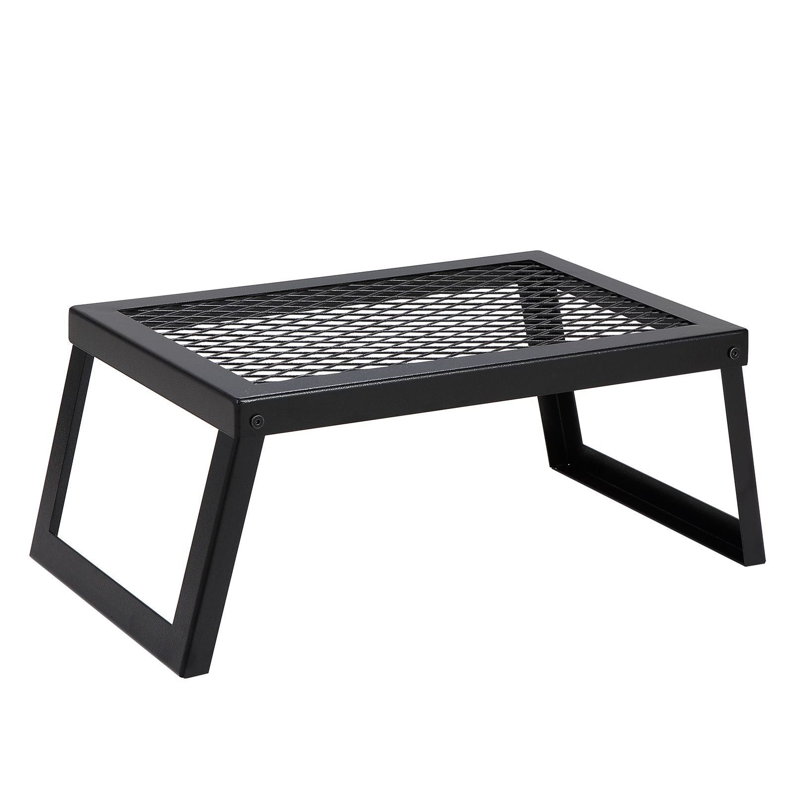 Folding Campfire Grill, Heavy Duty Steel Mesh Grate, 18" Portable Camping Grates Over Fire Pit, Camp Fire Cooking Equipment with Legs Carrying Bag, Grilling Rack for Outdoor Open Flame Cooking