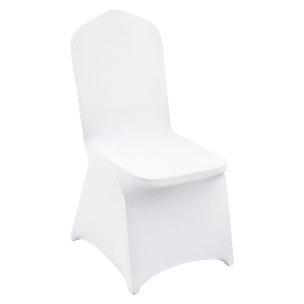 Stretch Spandex Folding Chair Covers, Universal Fitted Chair Cover, Removable Washable Protective Slipcovers, for Wedding, Holiday, Banquet, Party, Celebration, Dining (30PCS White)