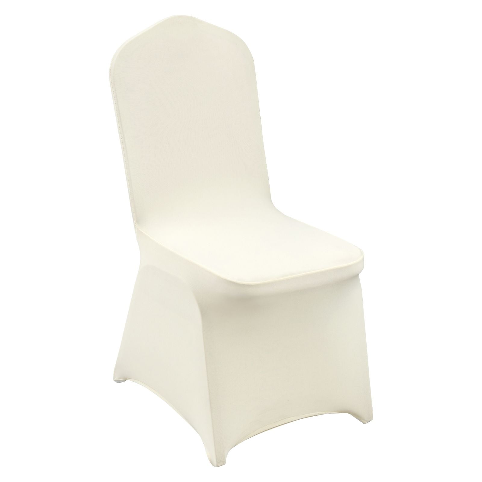 Stretch Spandex Folding Chair Covers, Universal Fitted Chair Cover, Removable Washable Protective Slipcovers, for Wedding, Holiday, Banquet, Party, Celebration, Dining (50PCS Beige)