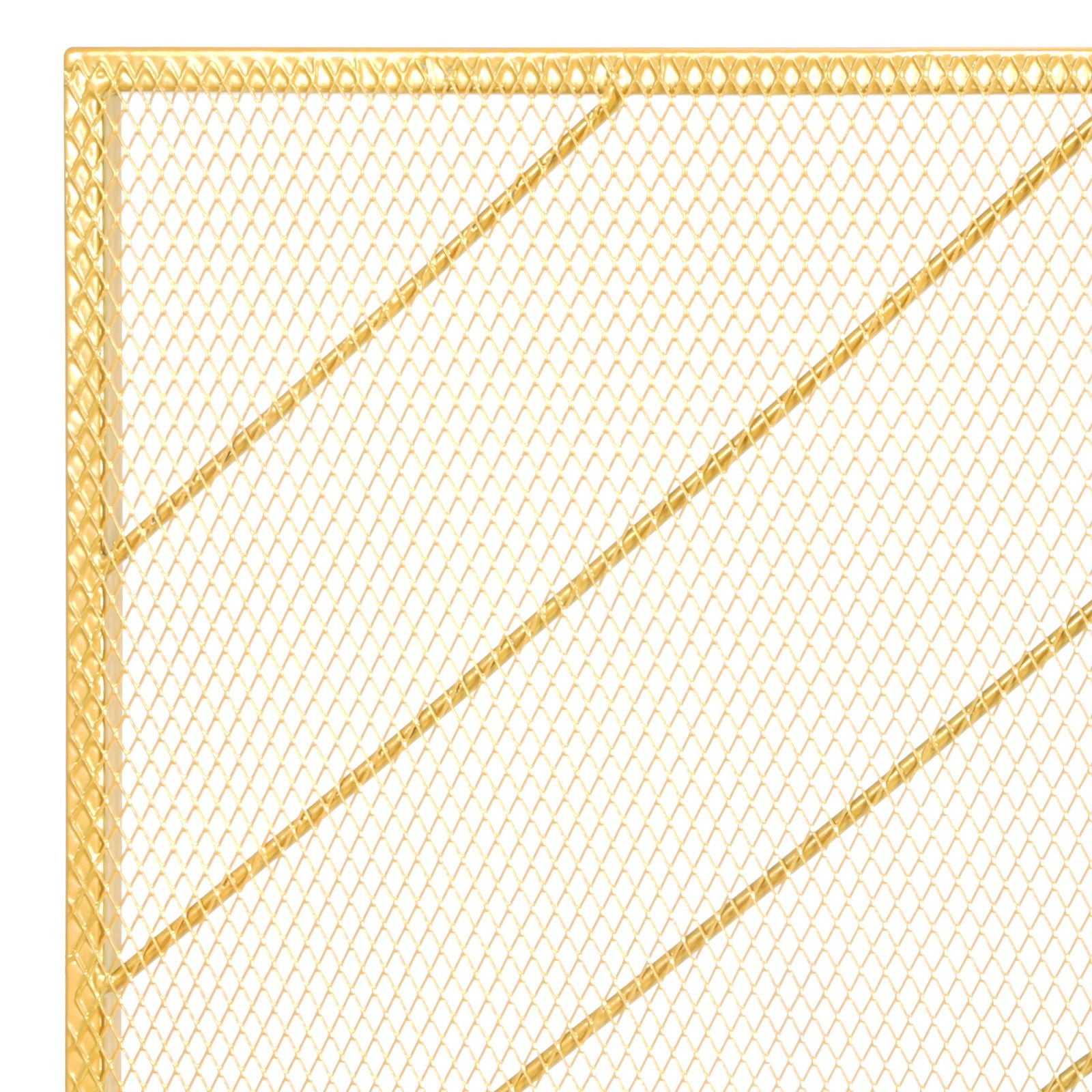 Fireplace Screen Single Panel, Sturdy Iron Mesh Fireplace Screen, 38.6"(L) x29.8"(H) Spark Guard Cover, Simple Installation, Free Standing Fire Fence Grate for Living Room Home Decor Modern