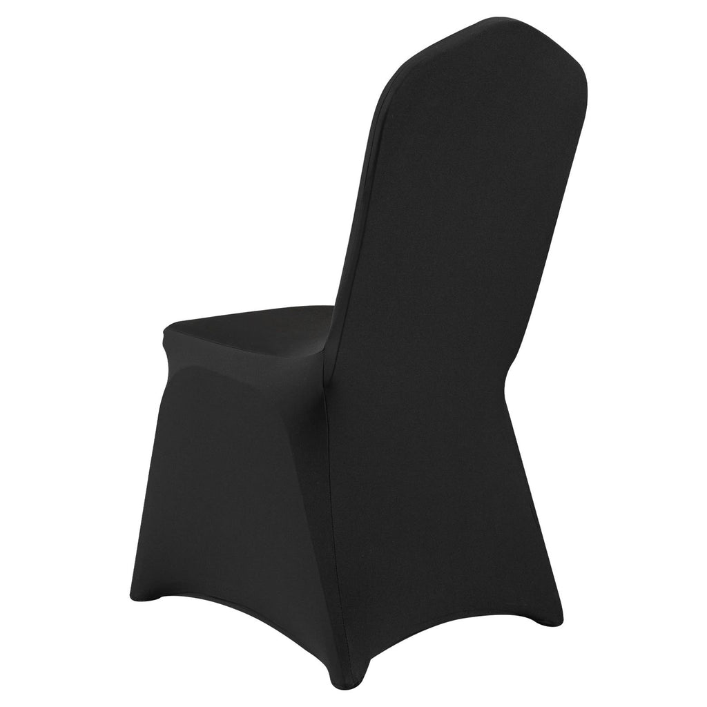 Stretch Spandex Folding Chair Covers, Universal Fitted Chair Cover, Removable Washable Protective Slipcovers, for Wedding, Holiday, Banquet, Party, Celebration, Dining (30PCS Black)