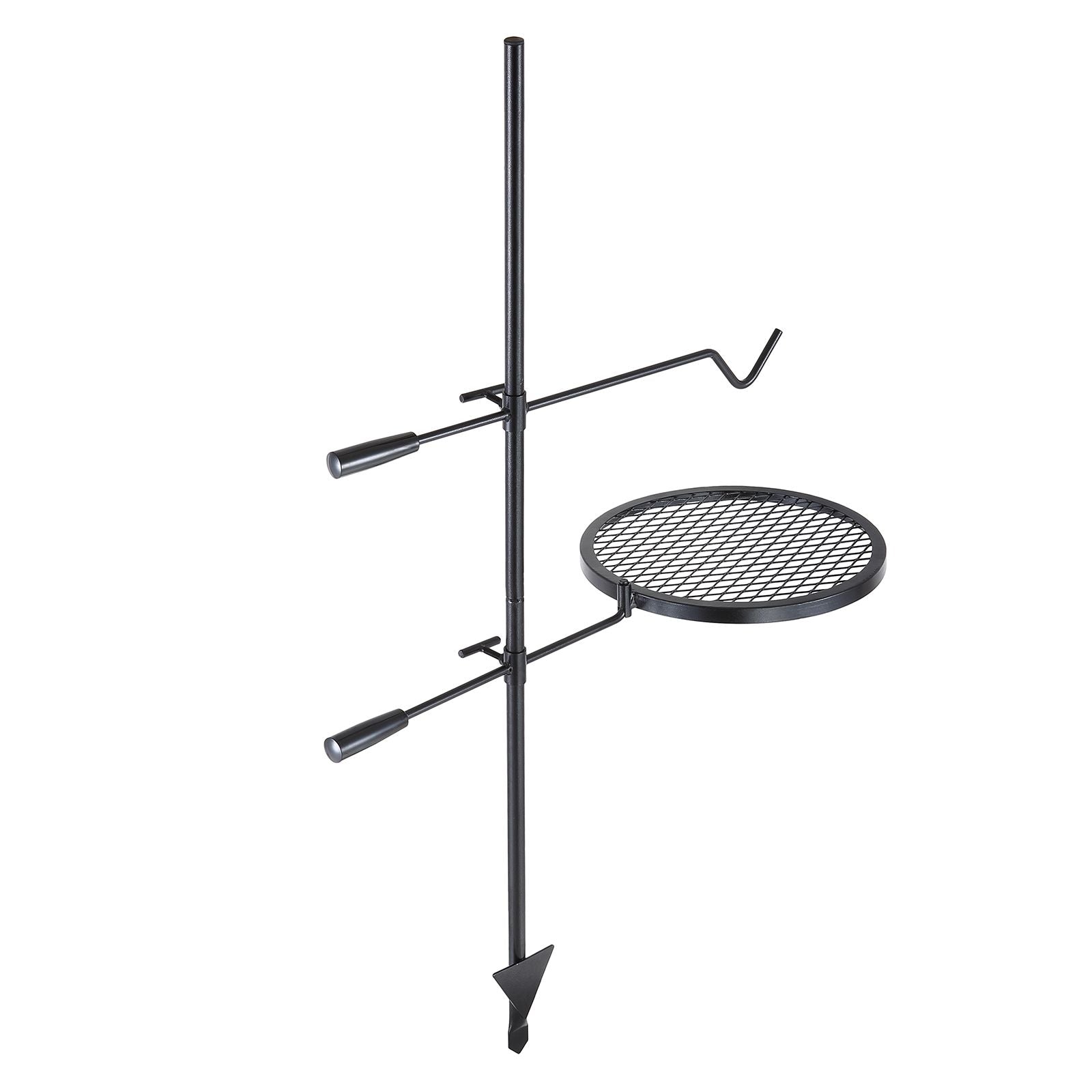Swivel Campfire Grill, Fire Pit Grill Grate over Fire Pits, Heavy Duty Steel Grill Grates, 360° Adjustable Open Fire Outdoor Cooking Equipment, Portable Camp Fire Racks for Camping Outdoor BBQ