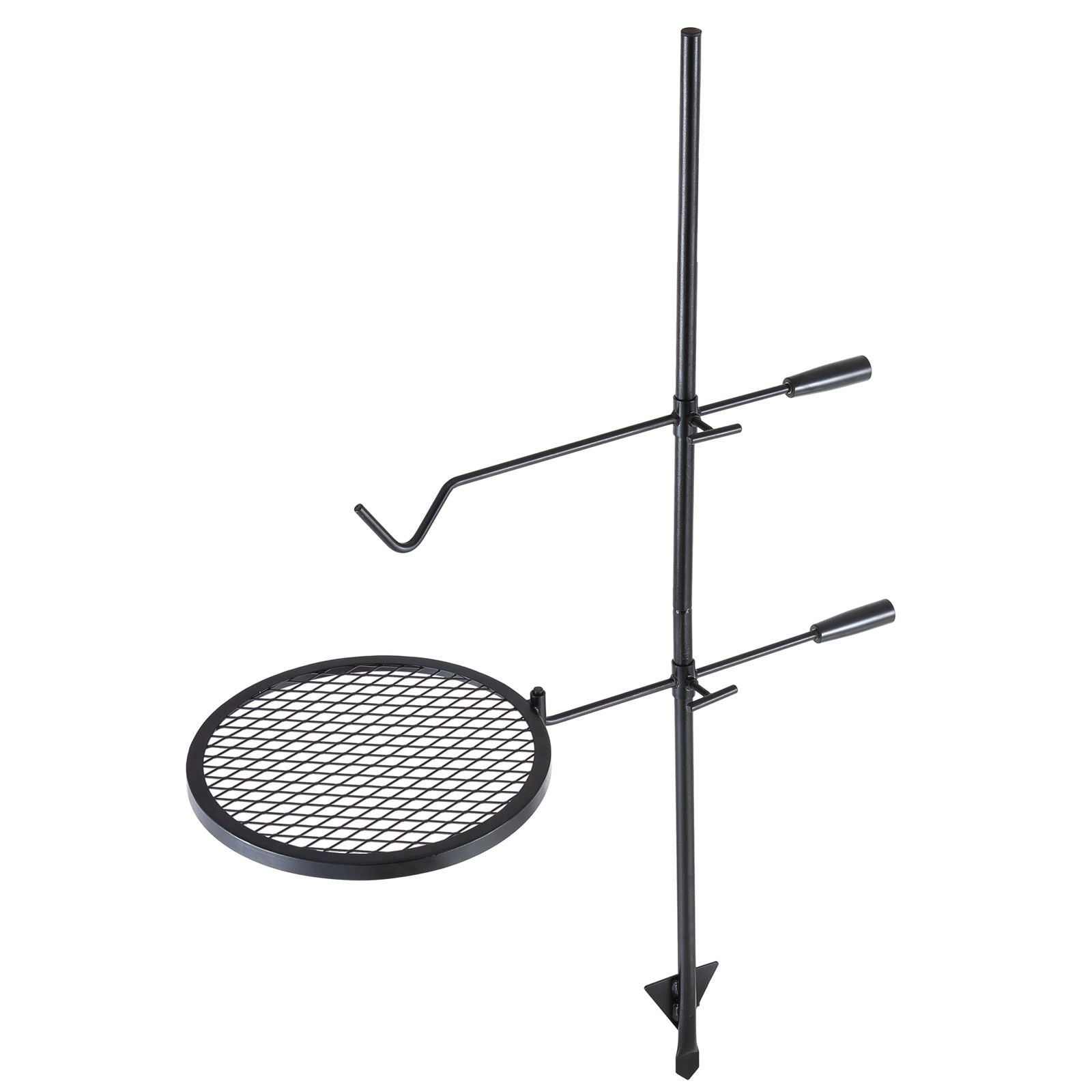 Swivel Campfire Grill, Fire Pit Grill Grate over Fire Pits, Heavy Duty Steel Grill Grates, 360° Adjustable Open Fire Outdoor Cooking Equipment, Portable Camp Fire Racks for Camping Outdoor BBQ