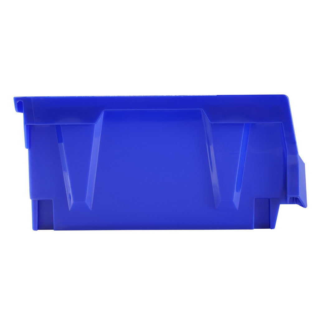 Plastic Storage Bin, (11-Inch x 11-Inch x 5-Inch), Hanging Stackable Storage Organizer Bin, Blue/Red, 6-Pack, Heavy Duty Stacking Containers for Closet, Kitchen, Office, or Pantry Organization